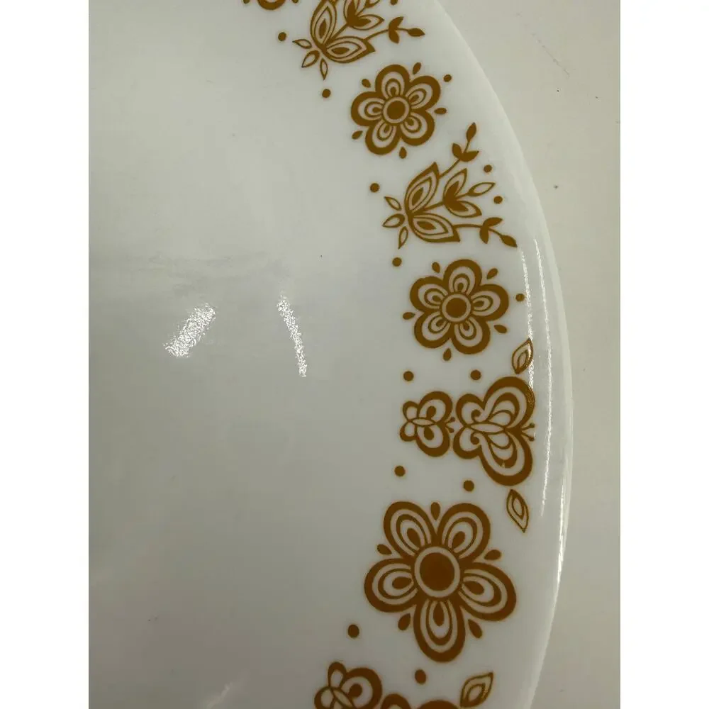 Vintage Corelle Butterfly Gold Dinner Plates Set 6 10 Inch Retro Floral MCM